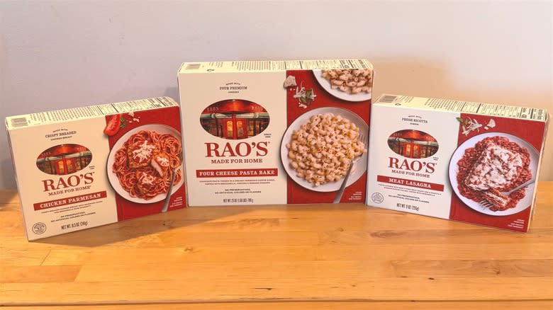 Boxes of Rao's frozen meals