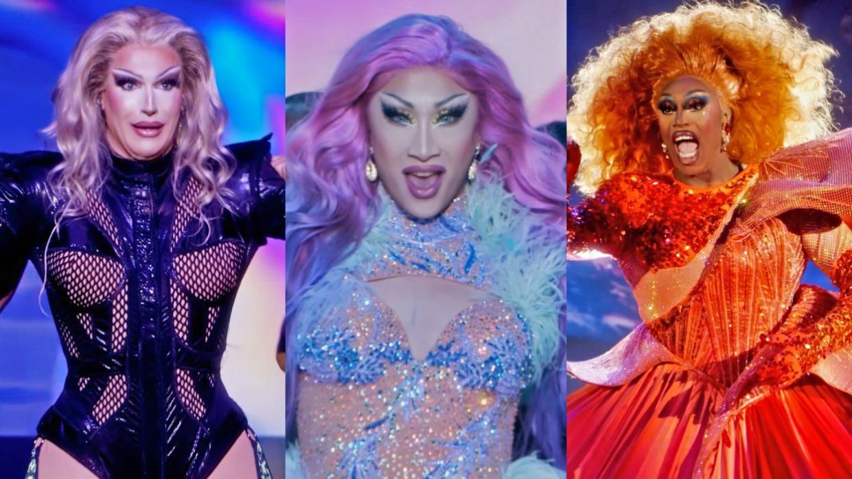 Plane Jane; Nymphia Wind; Sapphira Cristál on RuPaul's Drag Race season 16 finale performances