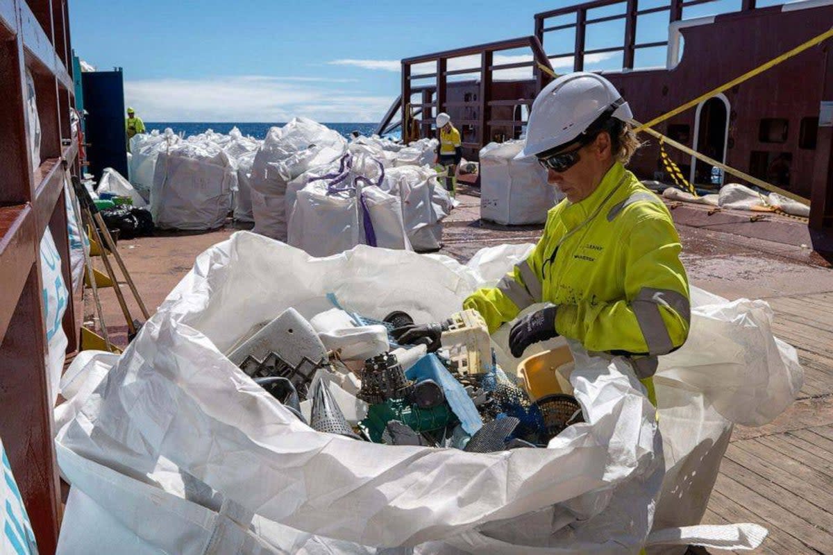The ocean garbage was collected over a four-week period (The Ocean Cleanup)