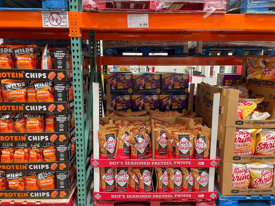 Dots Pretzels sold at Costco.