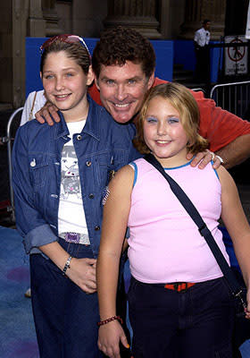  Premiere: <a href="/movie/contributor/1800031375" data-ylk="slk:David Hasselhoff;elm:context_link;itc:0;sec:content-canvas" class="link ">David Hasselhoff</a> and kids at the Hollywood premiere of <a href="/movie/1804090611/info" data-ylk="slk:Monsters, Inc.;elm:context_link;itc:0;sec:content-canvas" class="link ">Monsters, Inc.</a> - 10/28/2001<br><span>Photo: <a href="http://www.wireimage.com" rel="nofollow noopener" target="_blank" data-ylk="slk:Steve Granitz/Wireimage.com;elm:context_link;itc:0;sec:content-canvas" class="link ">Steve Granitz/Wireimage.com</a></span>