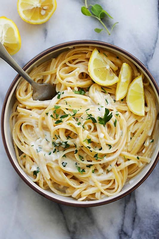 <p>Rasa Malaysia</p><p>This Instant Pot creamy garlic Parmesan pasta recipe cooks in eight mins. The recipe is so creamy, cheesy, garlicky and the best.</p><p><strong>Get the recipe: <a href="https://rasamalaysia.com/instant-pot-creamy-garlic-parmesan-pasta/" rel="nofollow noopener" target="_blank" data-ylk="slk:Instant Pot Creamy Garlic Parmesan Pasta;elm:context_link;itc:0;sec:content-canvas" class="link ">Instant Pot Creamy Garlic Parmesan Pasta</a></strong></p>