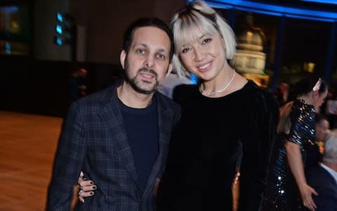 Dynamo, pictured here with Daisy Lowe, was away in South Africa at the time of the burglary - Credit: David Benett/Getty Images 