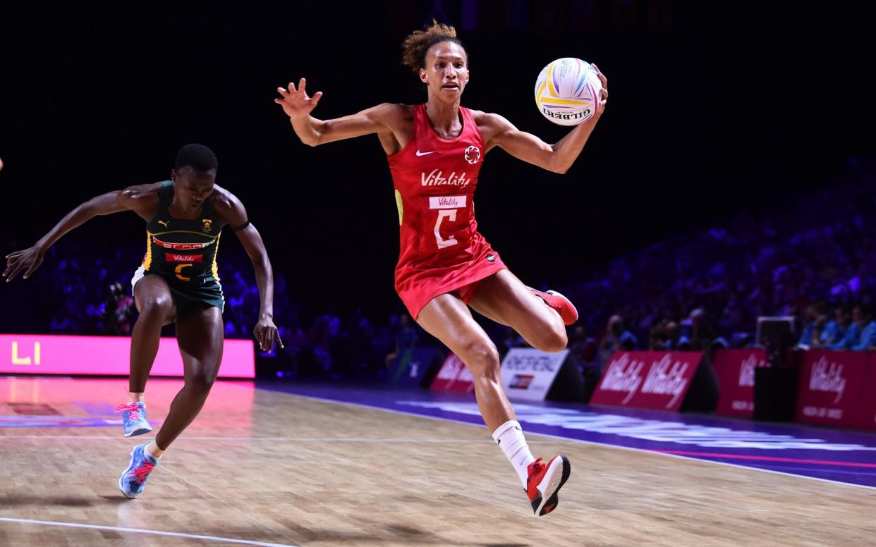 Serena Guthrie in action for England against South Africa - GETTY IMAGES