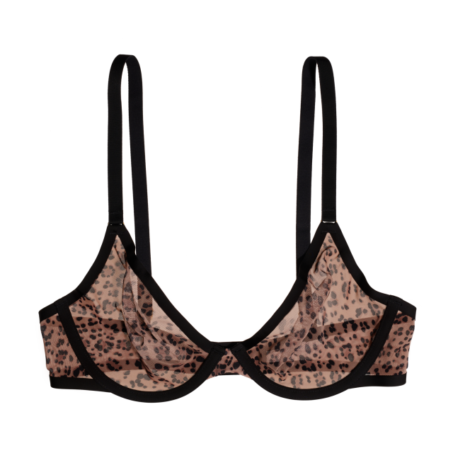torrid, Intimates & Sleepwear, Torrid Womens Cheetah Printed Black Lace Bra  44d
