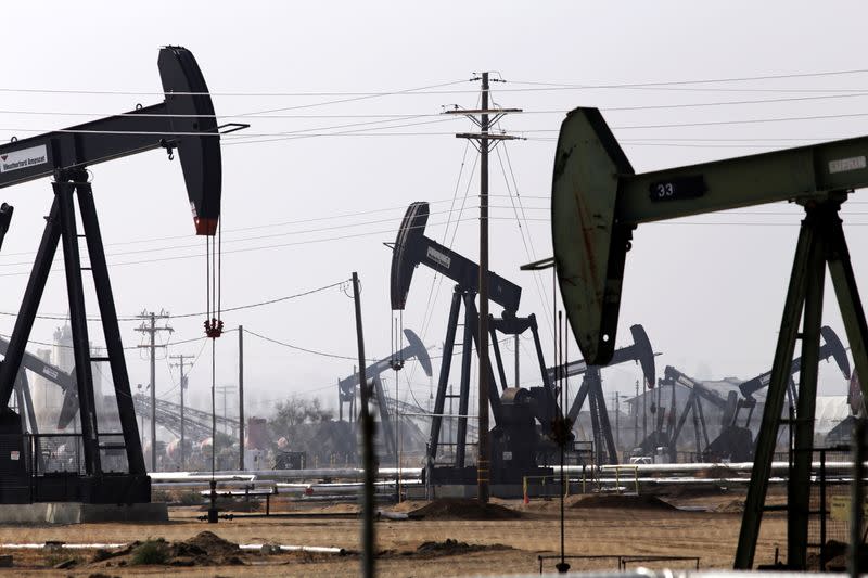 FILE PHOTO: An oil drill is pictured in the Kern River oil field in Bakersfield