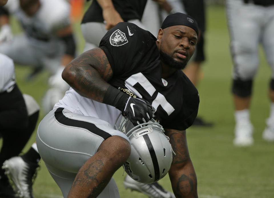 Oakland Raiders linebacker Vontaze Burfict has become a willing teacher to his new teammates. (AP)