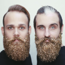 <p>Selbst Männer konnten sich dem Glitzer-Hype nicht entziehen: Glitzer-Bärte waren 2015 ein Phänomen. Das führte dazu, dass man noch TAGE später überall Glitzer finden konnte. [Bild: The Gay Beards/ Instagram] </p>