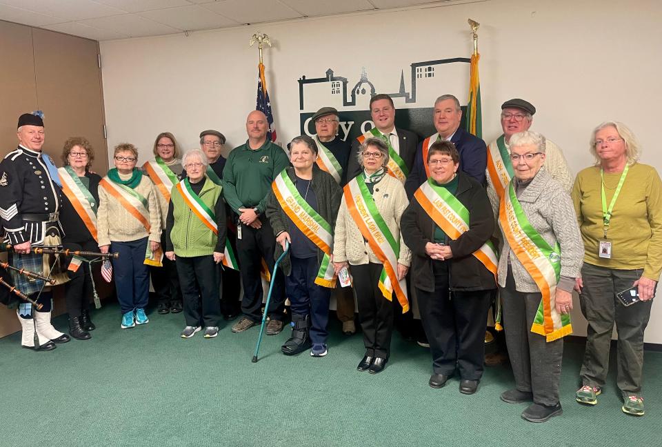 Mayor Kraham was joined by members of the Hibernian Parade Committee of Broome, Inc. and parade dignitaries at City Hall on Thursday to announce details of Binghamton's 55th annual St. Patrick's Day Parade.