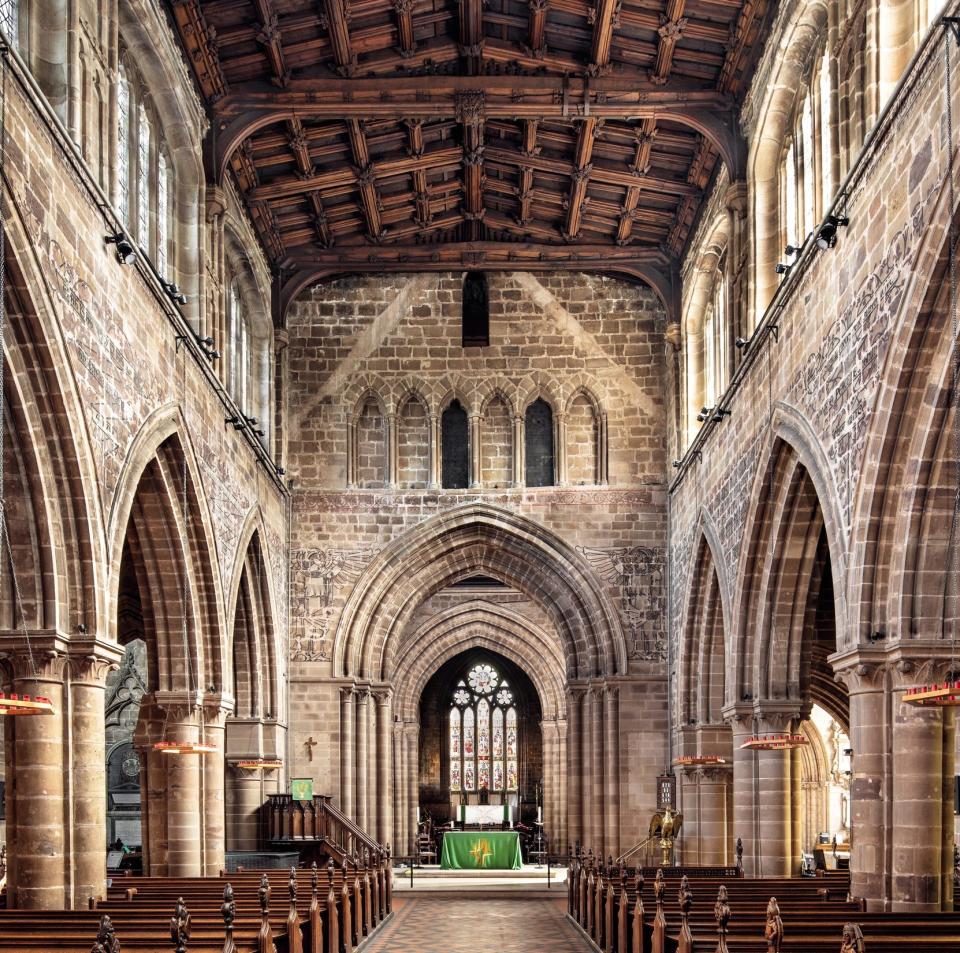 The interior of St Mary's Church, Stafford