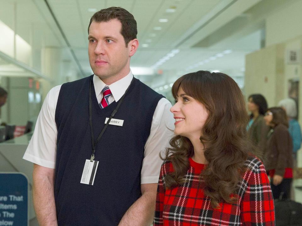 Billy Eichner and Zooey Deschanel on season four, episode 11 of "New Girl."