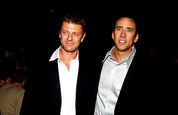 Sean Bean and Nicolas Cage at the LA premiere of Touchstone's National Treasure