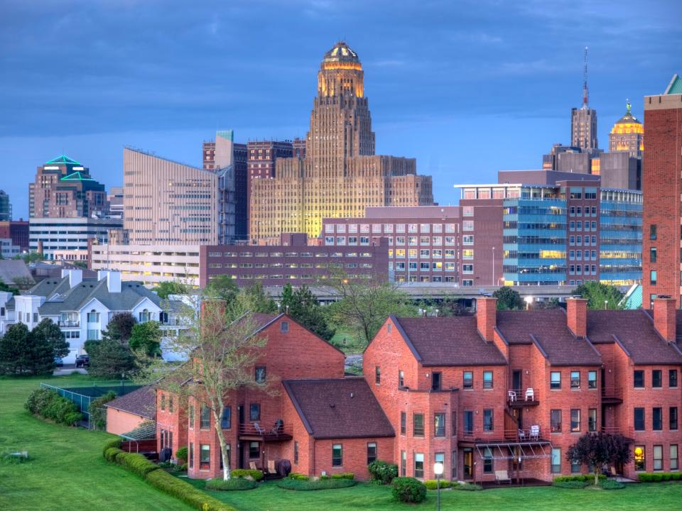 Residental buildings in Buffalo, New York.