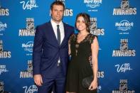 Jun 22, 2016; Las Vegas, NV, USA; Nashville Predators defenseman Shea Weber walks the red carpet with Shea Weber during the 2016 NHL Awards at Hard Rock Hotel and Casino. Mandatory Credit: Joshua Dahl-USA TODAY Sports