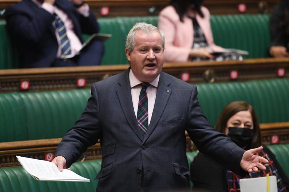 SNP Westminster leader Ian Blackford during Prime Minister’s Questions at the House of Commons (UK Parliament/Jessica Taylor/PA) (PA Media)