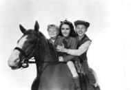 Photo by: Handout photo<br>The film that made her famous-<br>Elizabeth Taylor and Mickey Rooney are shown in in a scene from 1944's "National Velvet."