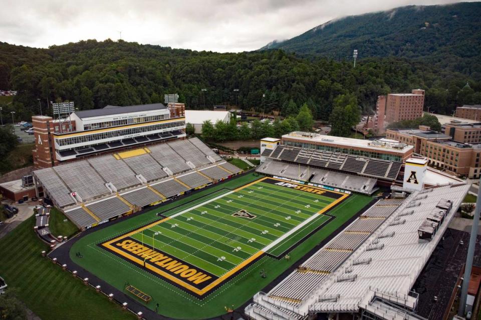 Kidd Brewer Stadium, also called The Rock, hosts Appalachian State University football games.