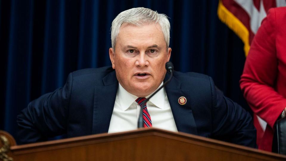 PHOTO: Chairman James Comer arrives for the House Oversight and Accountability Committee hearing titled 'Unsuitable Litigation: Oversight of Third-Party Litigation Funding' in the Rayburn Building, Sept. 13, 2023. (Tom Williams/CQ-Roll Call, Inc via Getty Images)