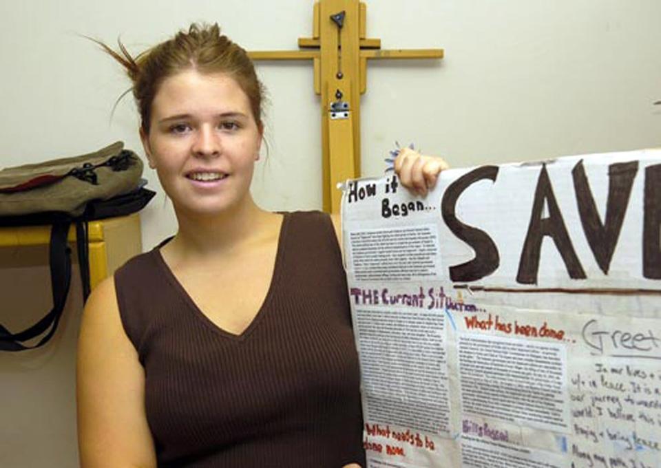 Kayla Mueller was held alongside the Yazidi women by Umm Sayyaf - AP