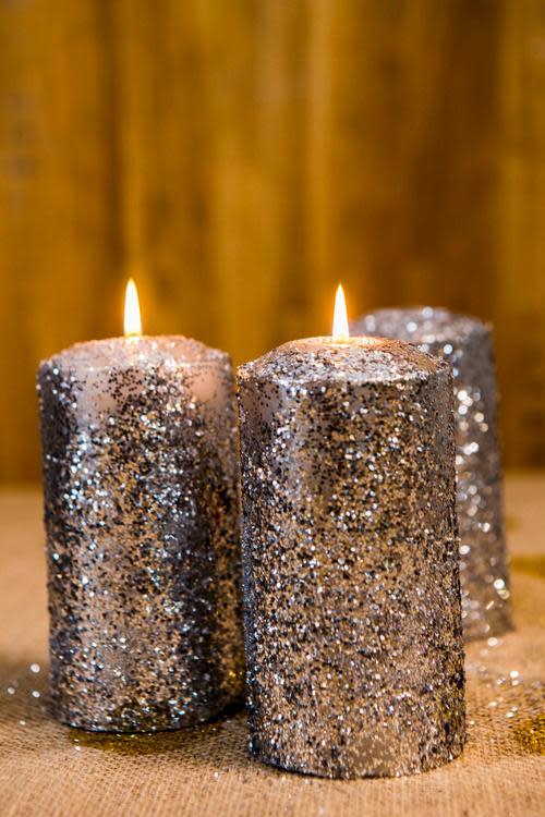 Easiest Glitter Candles Ever