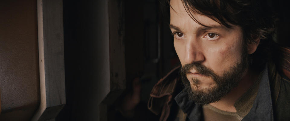 Cassian Andor (Diego Luna) in Lucasfilm's ANDOR, exclusively on Disney+. Â©2022 Lucasfilm Ltd. & TM. All Rights Reserved.