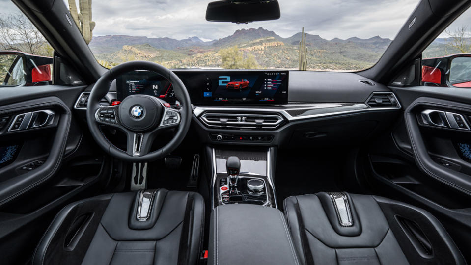 The interior of the 2023 BMW M2.