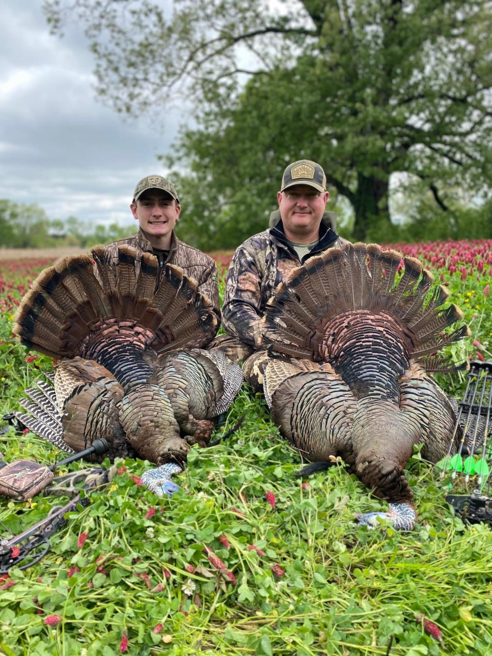 Walker Montgomery on a turkey hunting trip with his father, Brian.