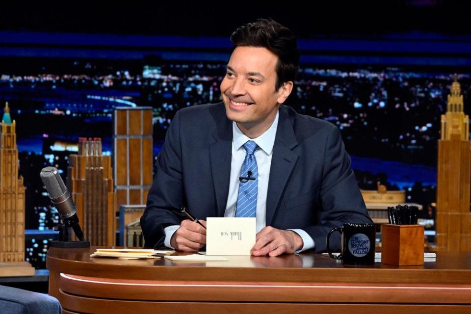 Jimmy Fallon imagined political attack ads between former Donald Trump and Florida Gov. Ron DeSantis that involved pudding, tequila and Go-Gurt.