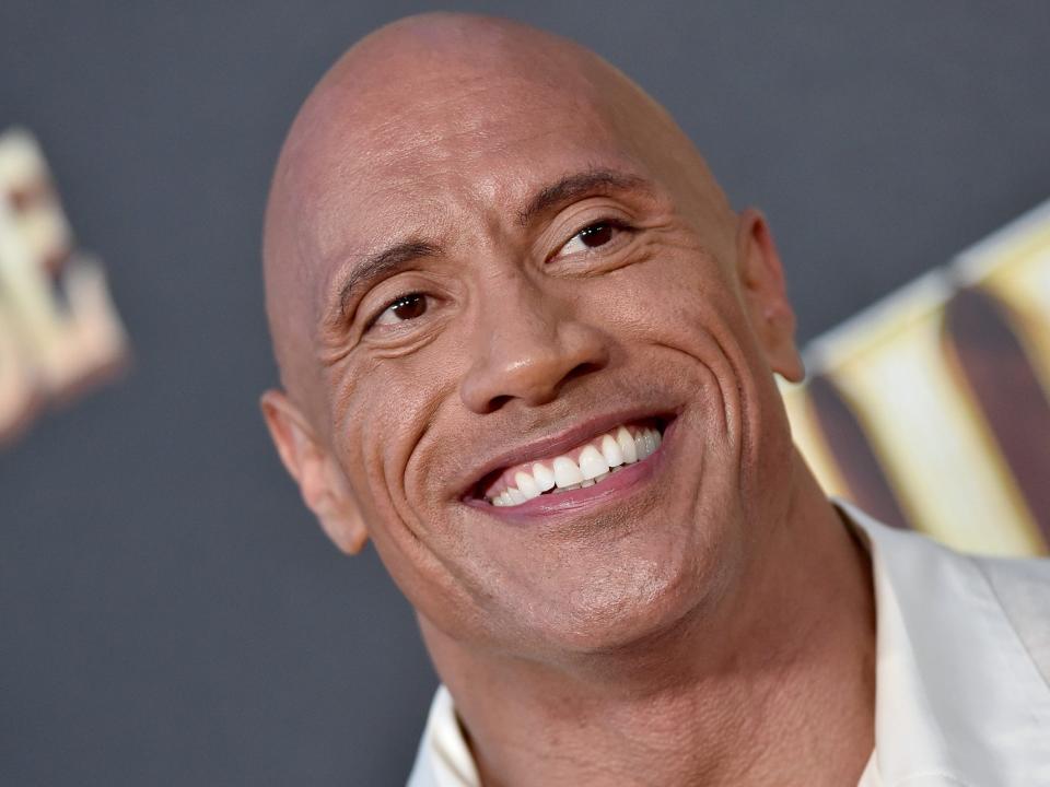 Dwayne Johnson smiling