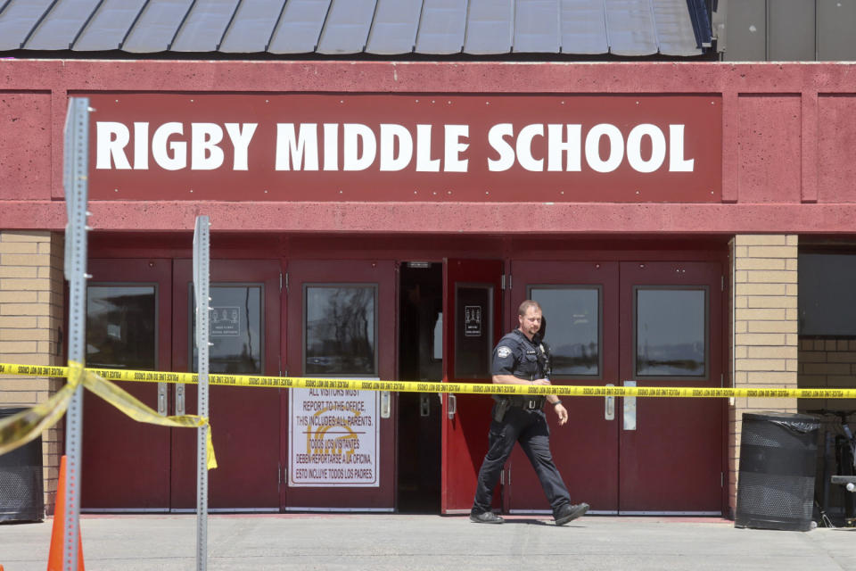 La escuela intermedia Rigby, en la localidad del mismo nombre en Idaho, EEUU. (AP Photo/Natalie Behring)