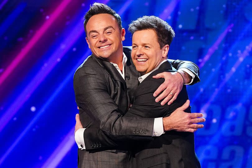 Ant and Dec hug on Saturday Night Takeaway