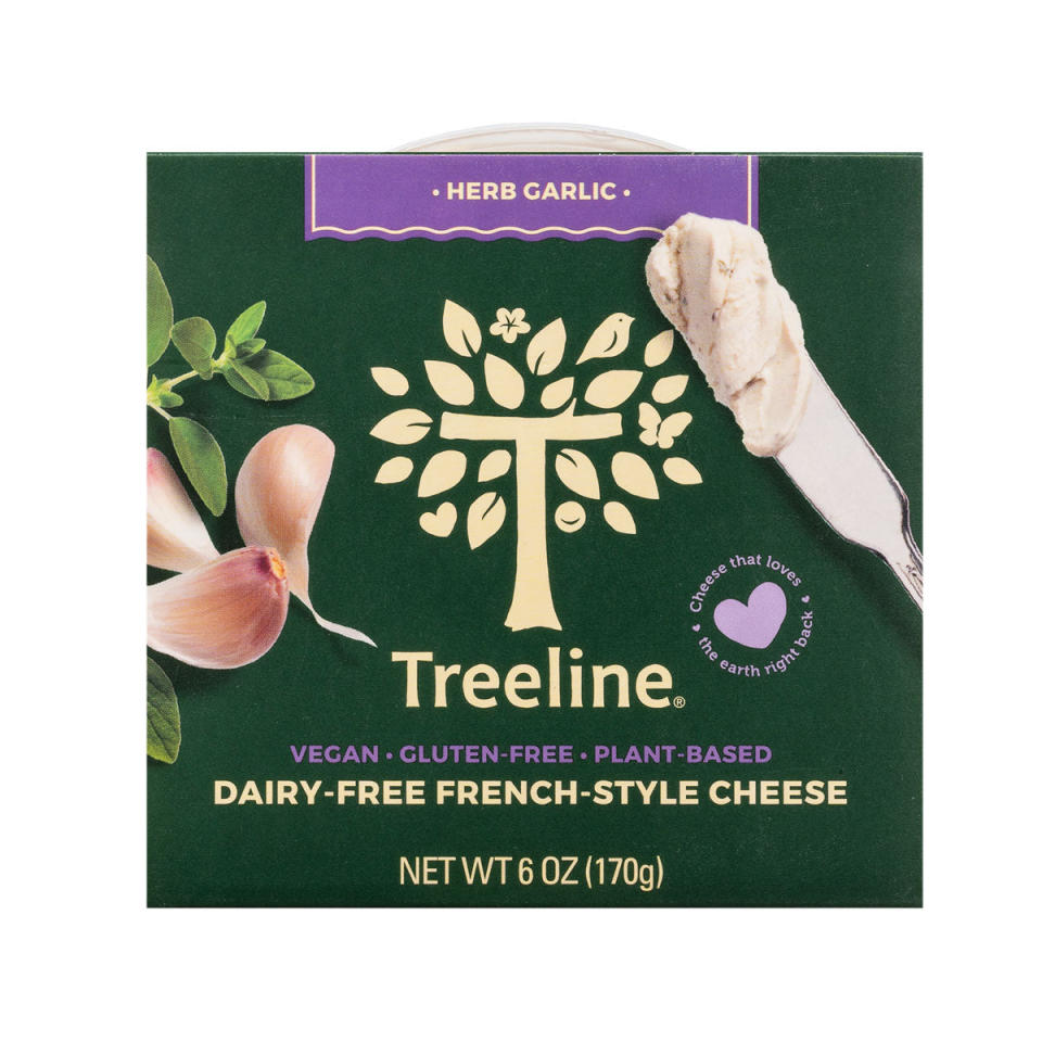 <p><a href="https://www.treelinecheese.com/products/herb-garlic-soft-french-style" rel="nofollow noopener" target="_blank" data-ylk="slk:Shop Now;elm:context_link;itc:0;sec:content-canvas" class="link ">Shop Now</a></p><p>Herb-Garlic Treenut French-Style Cheese</p><p>treelinecheese.com</p><span class="copyright">Treeline</span>