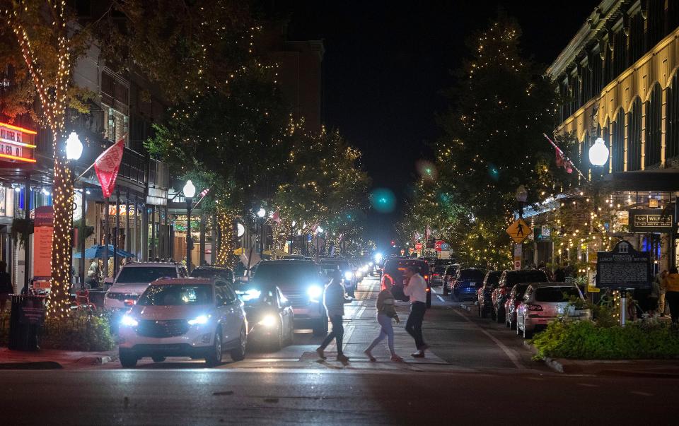 The Downtown Improvement Board lights up the downtown Pensacola business district for the holidays.