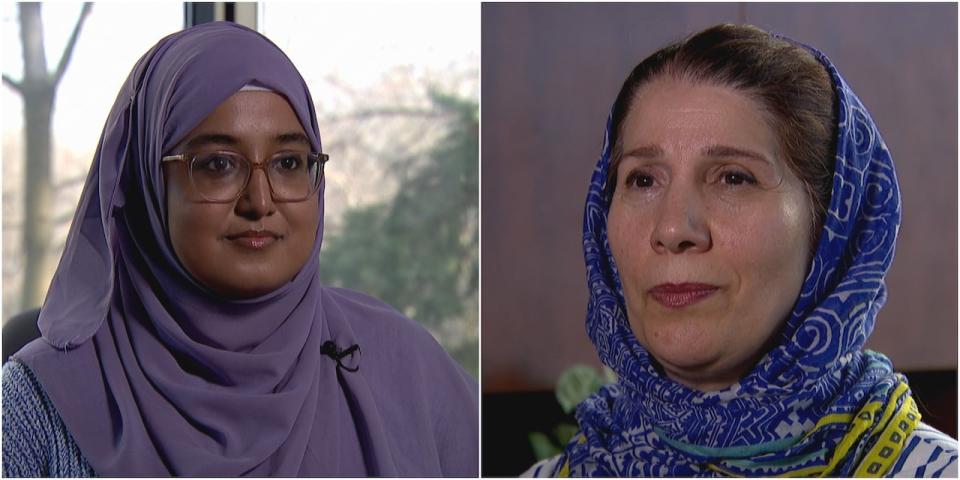 Hafsa Fatima (left) and Eshrat Meshkat (right) are both Community Health Ambassadors at the Flemingdon Health Centre. 