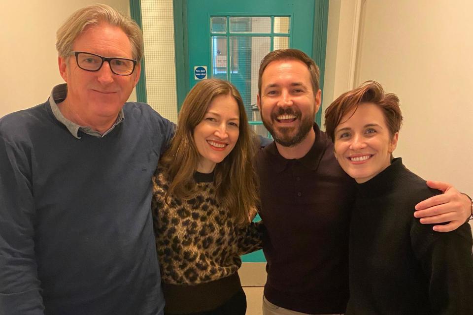 The cast united for a read-through last week (BBC)