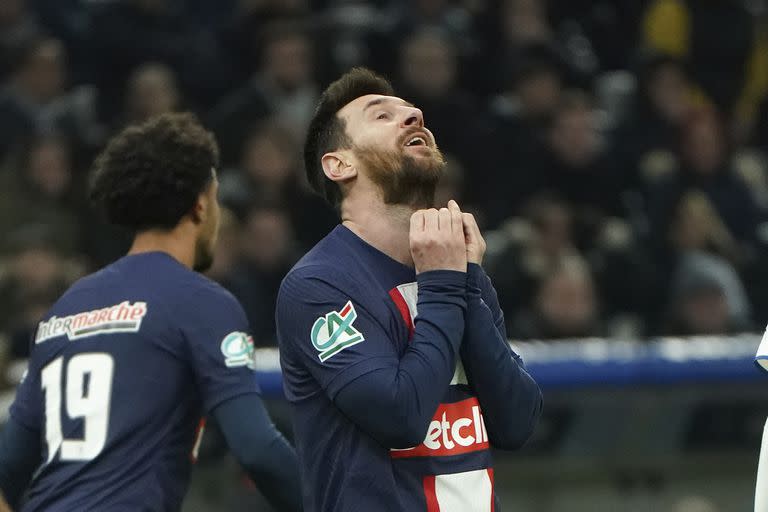 El lamento de Messi en la eliminación de PSG en la Copa de Francia