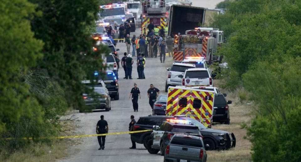 Authorities are working to identify the victims of the tragedy. Source: AP