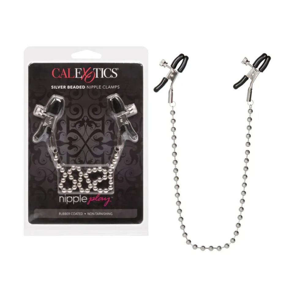 CALEXOTICS - NIPPLE PLAY\u00ae SILVER BEADED NIPPLE CLAMPS