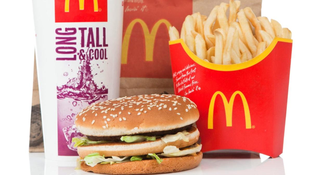 Nutrition information for McDonald's extra value meal [Big Mac, large