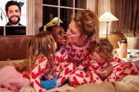 <p>This country music family is ready for Valentine's Day! The singer snapped an adorable shot of his wife, Lauren Akins, snuggling up to their three daughters: Willa Gray, 5, Ada James, 3, and Lennon Love, 11 months. "Post bath time photo op thanks to daddy’s photography obsession," <a href="https://www.instagram.com/p/CK88BuzFMp7/" rel="nofollow noopener" target="_blank" data-ylk="slk:wrote Akins;elm:context_link;itc:0;sec:content-canvas" class="link ">wrote Akins</a>. </p>