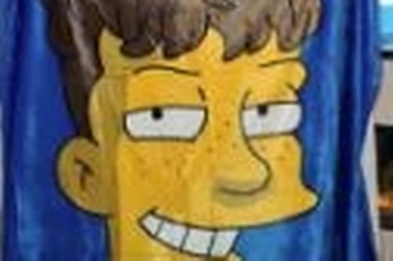 A Simpsons blanket that missing Dillon Duffy may have with him