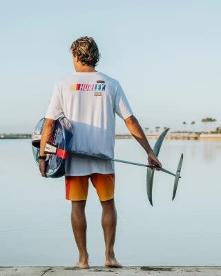 white short sleeve hurley x nascar tee