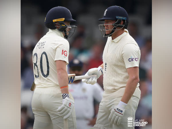 Ollie Pope and Jonny Baisrtow. (Photo/ England Cricket twitter) 