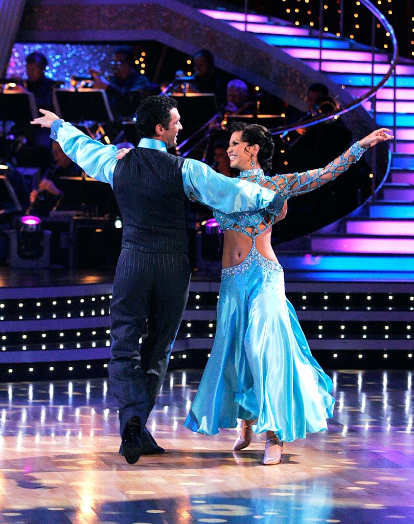 Melissa Rycroft and Tony Dovolani perform the Waltz to "Moon River" by Andy Williams on "Dancing with the Stars."