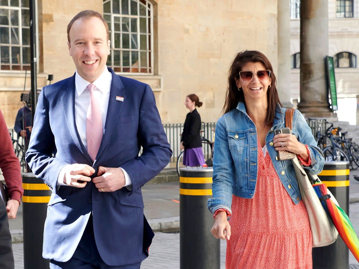 Former health secretary Matt Hancock is in a relationship with his ex-aide Gina Coladangelo (Tom Bowles/Shutterstock)