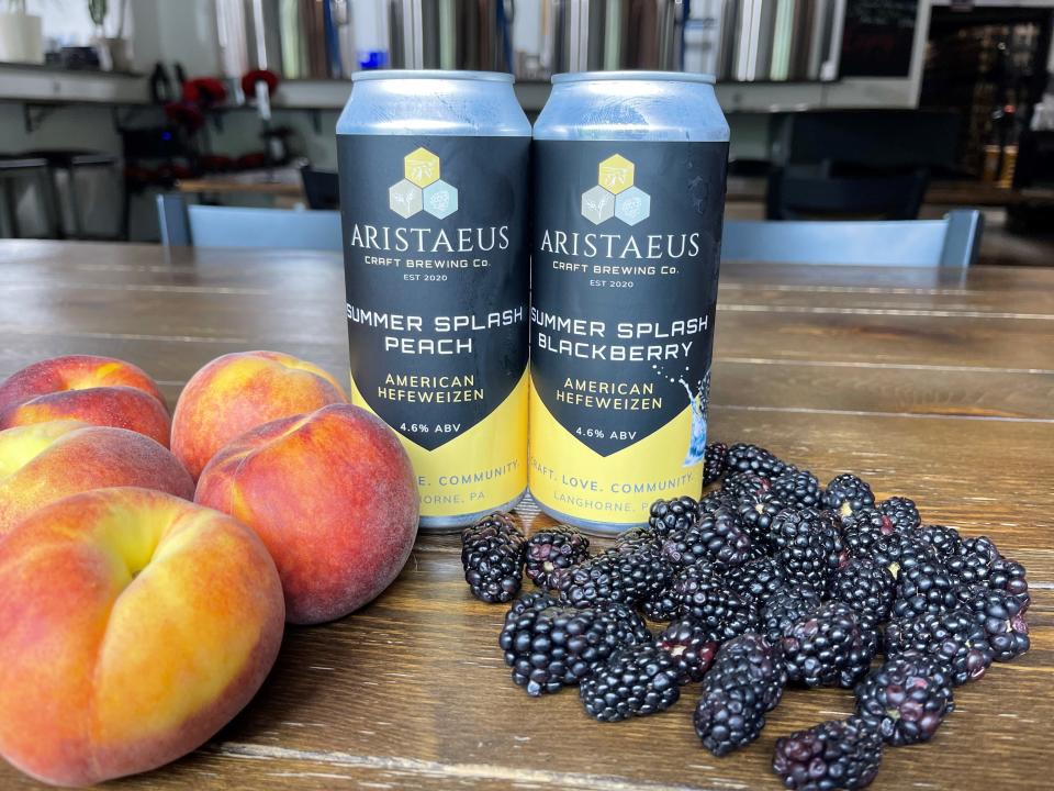 Summer Splash, available in Peach and Blackberry, are on tap this summer at Aristaeus Craft Brewing Co. in Langhorne.