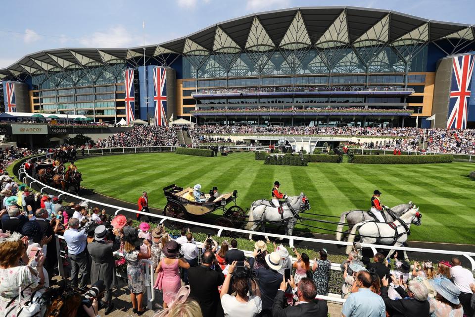 The royal procession is part of the pomp and circumstance of the £7million Royal Ascot race meeting