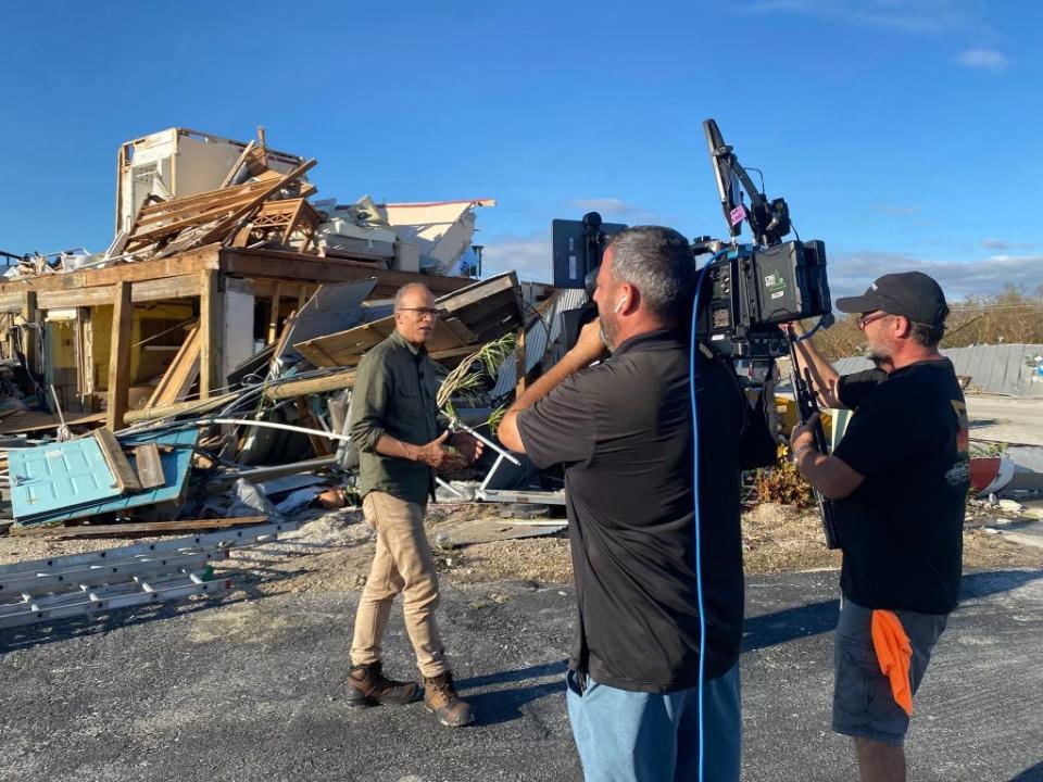 NBC Nightly News reported live from Southwest Florida after Hurricane Ian made landfall Sept. 28, 2022. Now anchor Lester Holt (pictured) is returning to check on the area's progress.