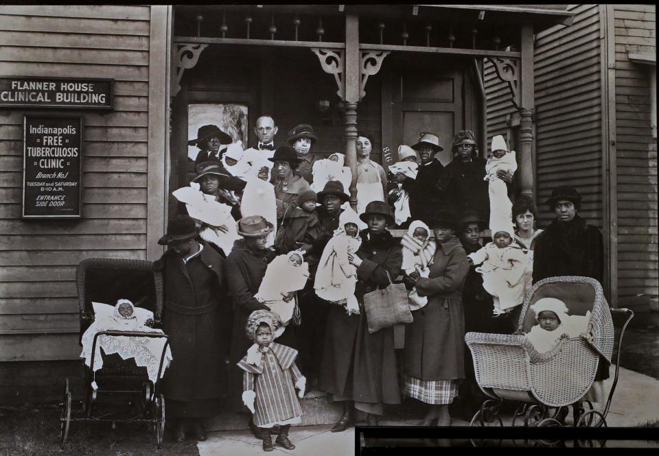 The exhibit about Madam Walker, "You Are There 1915:  Madam C.J. Walker, Empowering Women" is at the Indiana History Center until Jan. 23, 2021. This photo in the Indiana Historical Society archives, shows the Flanner House Clinical Building, a social services building.  