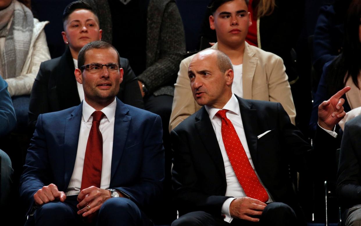 Robert Abela, left, caused an upset by beating Chris Fearne to become prime minister - REUTERS